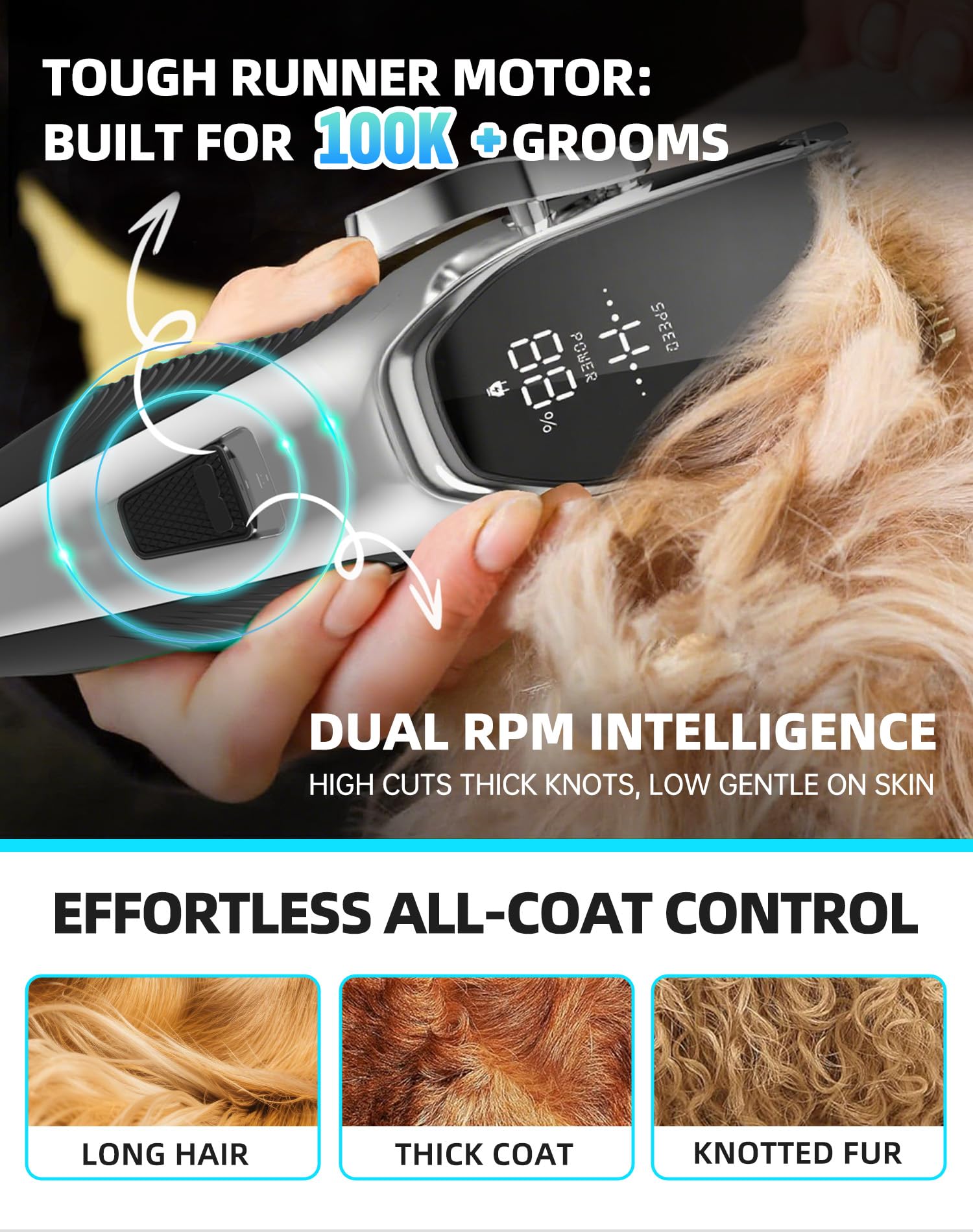 OCPEET ergonomic anti-slip handle for comfortable grip during sessions