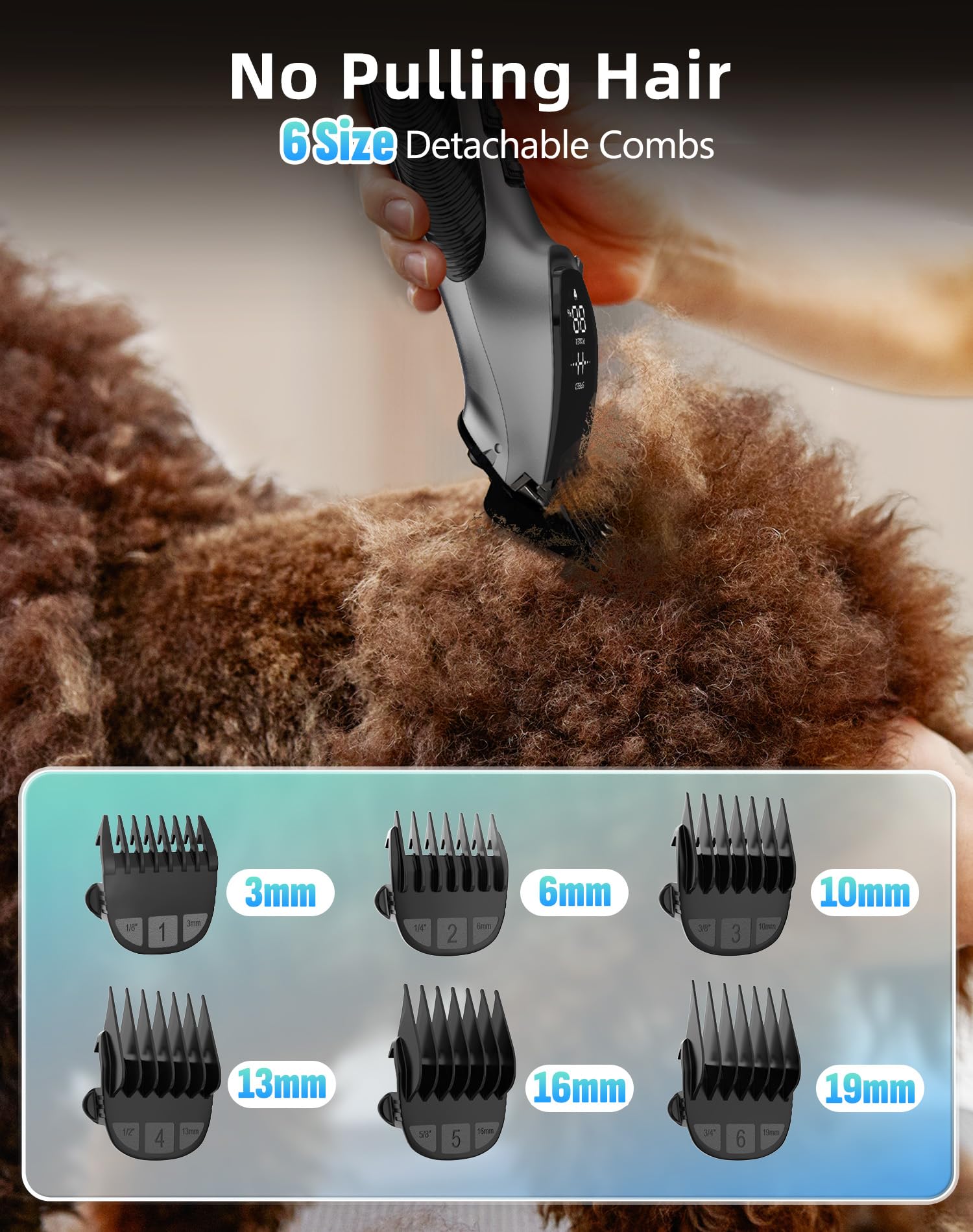 OCPEET HD LCD display helps monitor battery and settings during a session