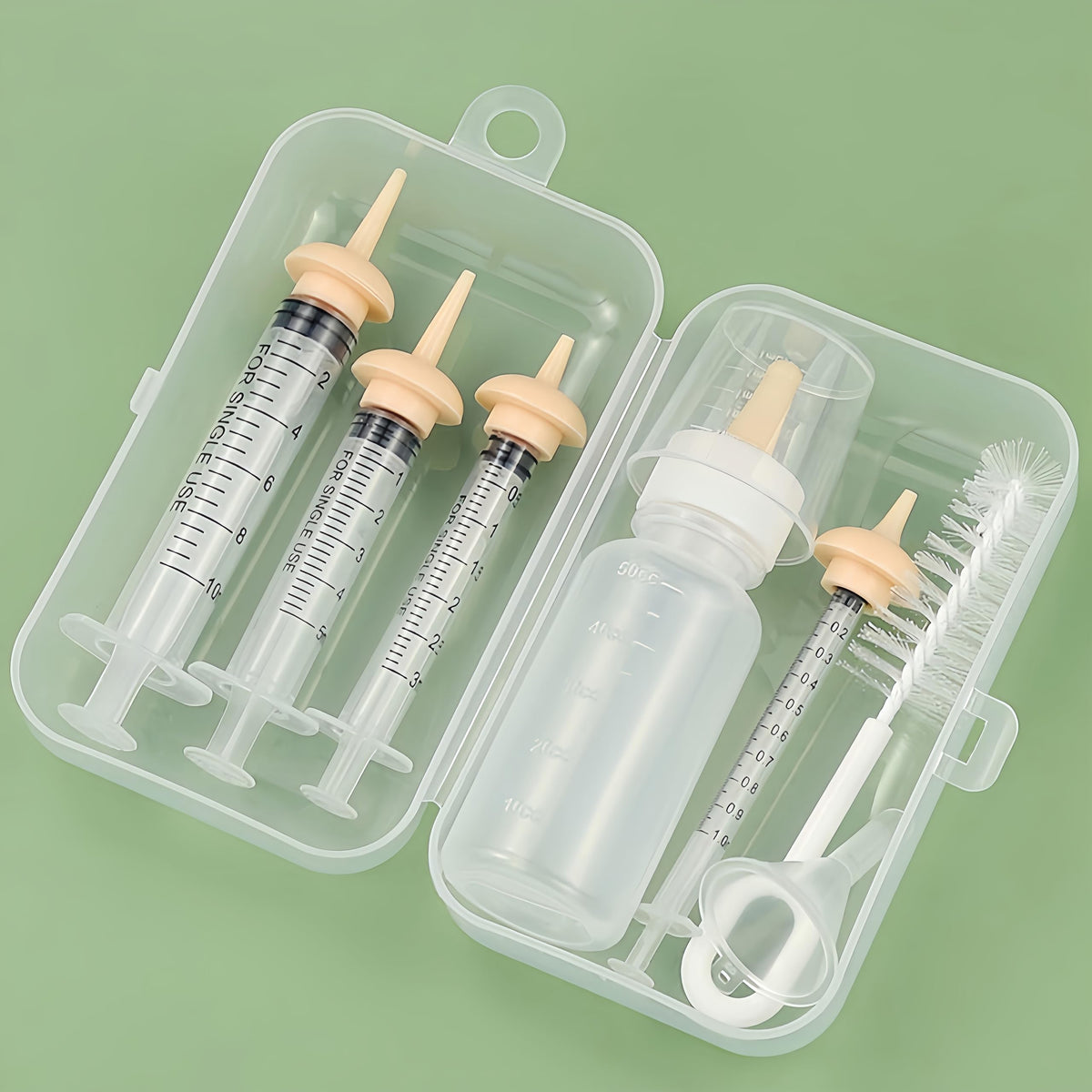 OCTKITE Pet Nursing Kit bottle with nipples for gentle newborn feeding.