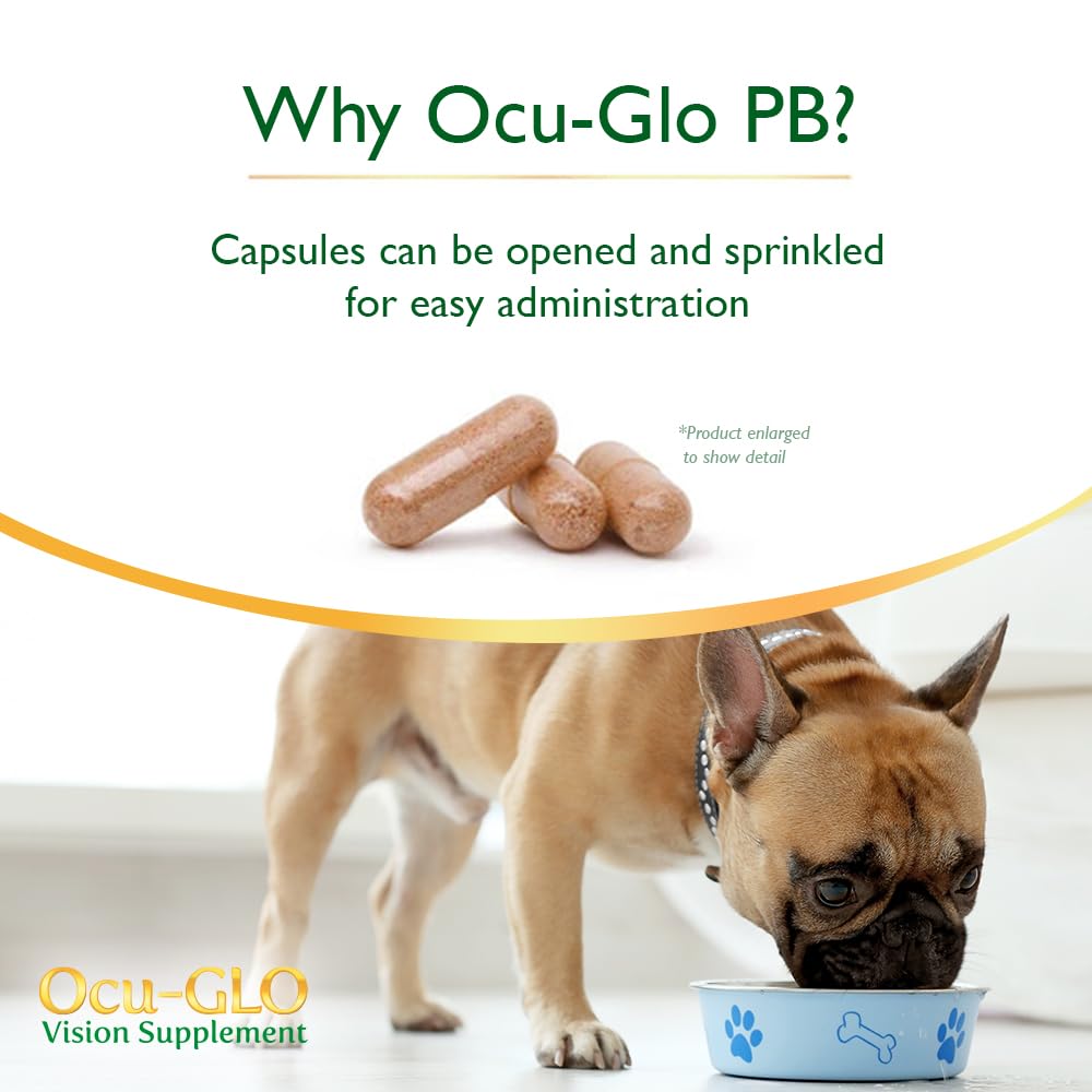 Ocu-GLO PB powder label showing ingredients and antioxidants