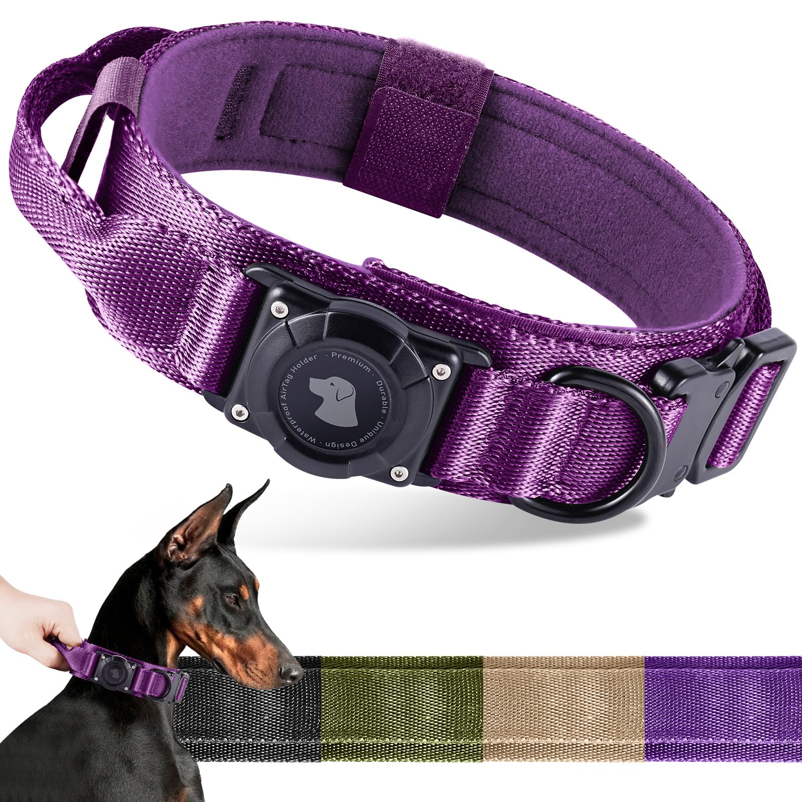 Odokele 2026 upgrade waterproof AirTag dog collar pool-ready design for swimming