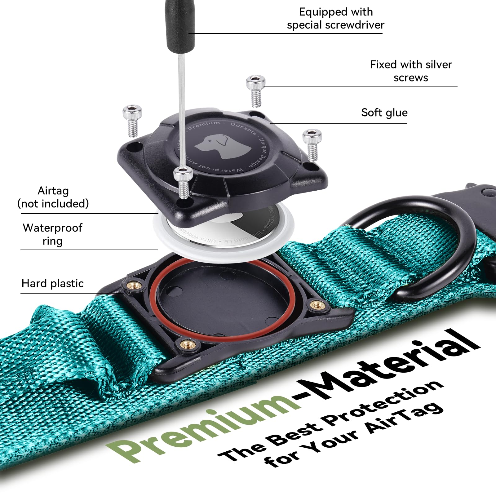 Odokele control handle on collar for comfortable grasp during hikes