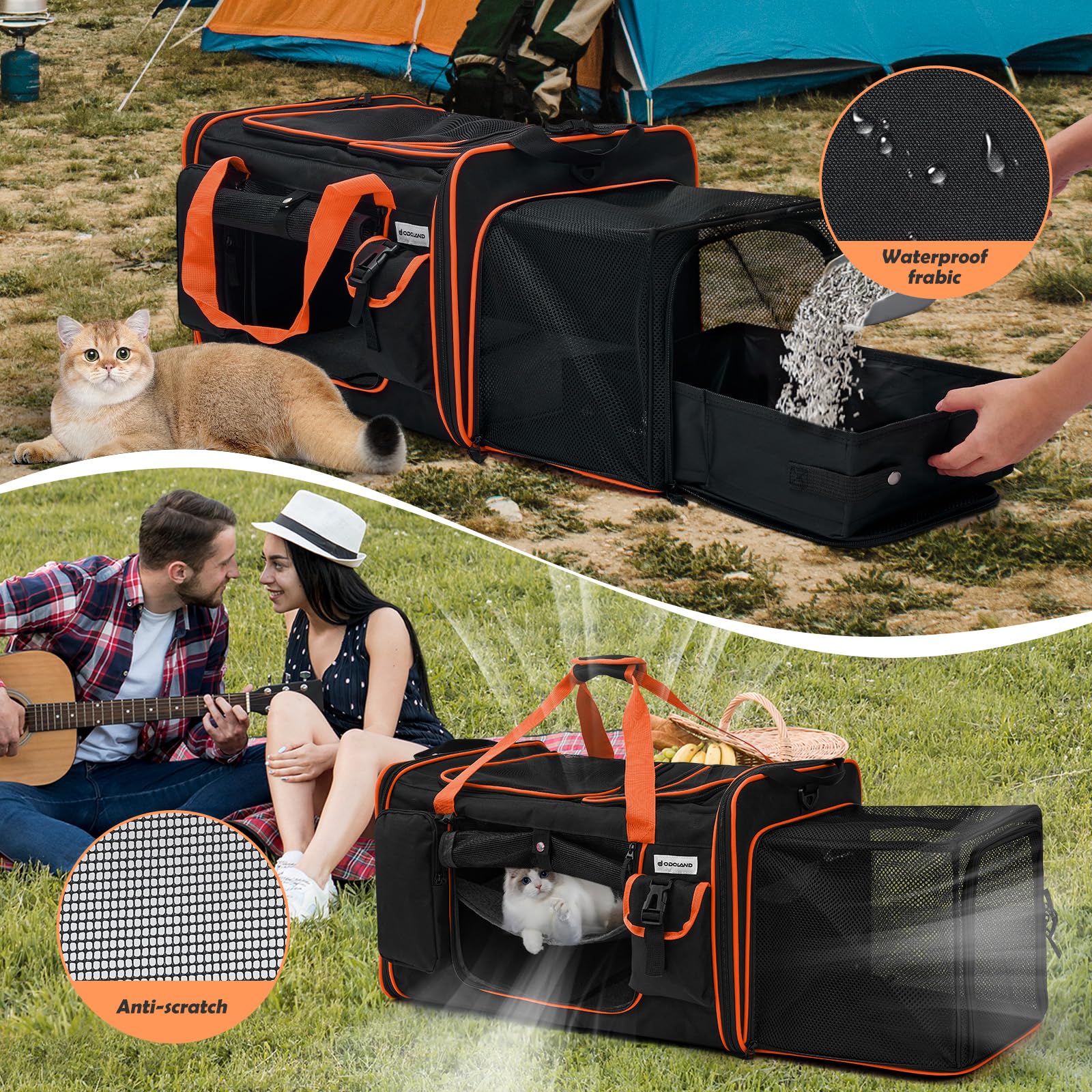 Odoland collapsible carrier for easy travel and storage
