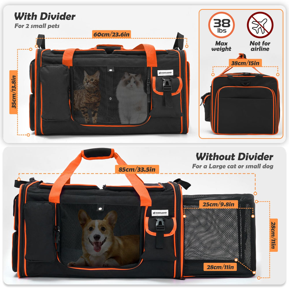 Odoland waterproof Oxford fabric carrier with multiple pockets