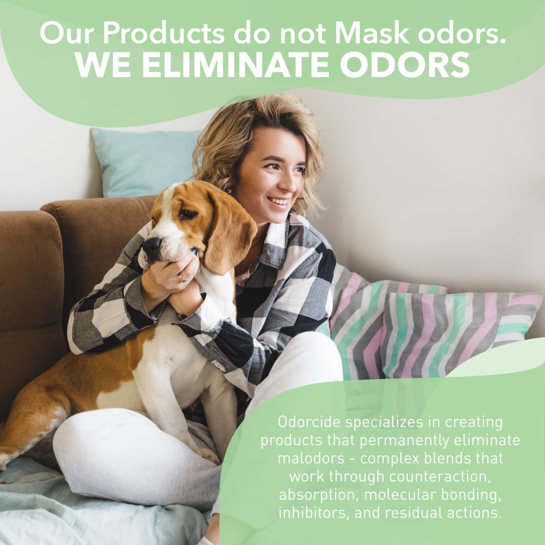 Odorcide 210 dried odor neutralization after application.