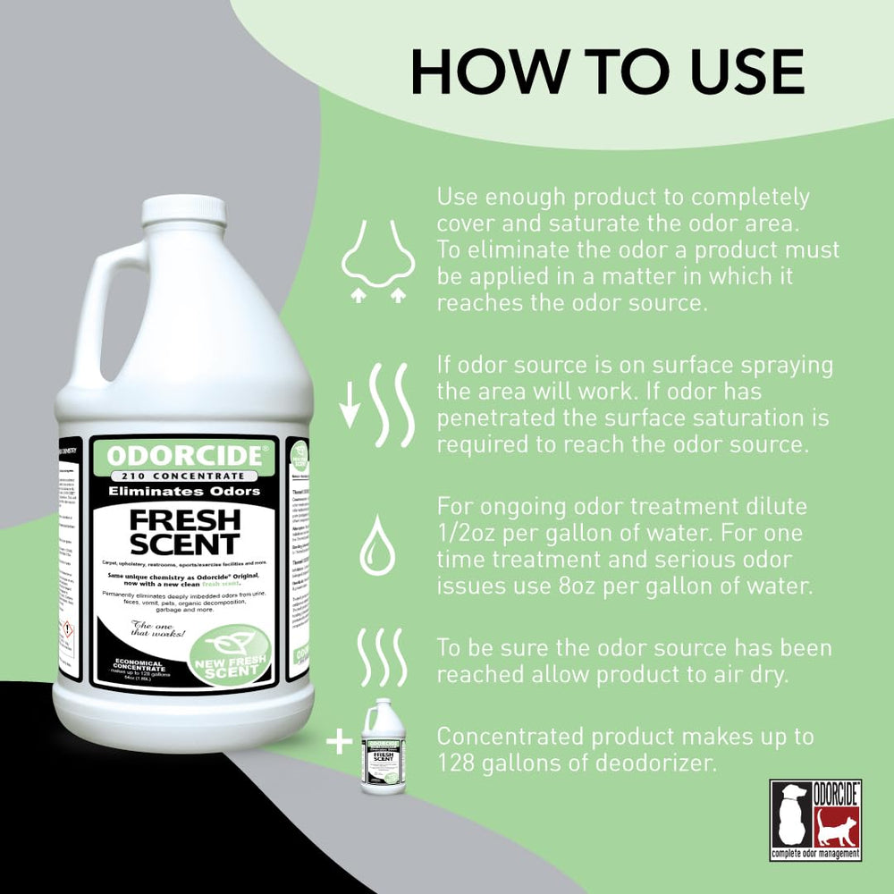 Odorcide 210 hardwood surfaces treatment removes embedded smells.