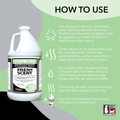 Odorcide 210 hardwood surfaces treatment removes embedded smells.