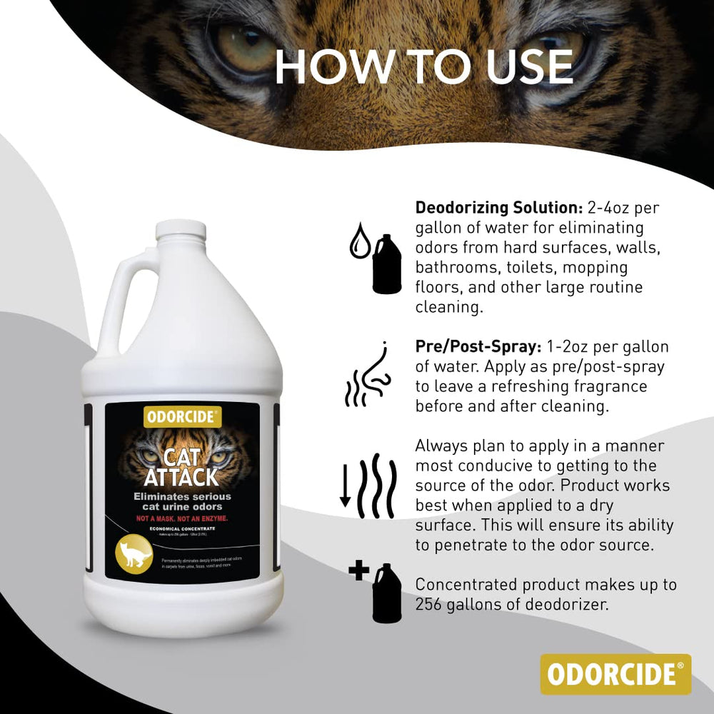 Odorcide Cat Attack applied to carpet targeting urine odors at the source.