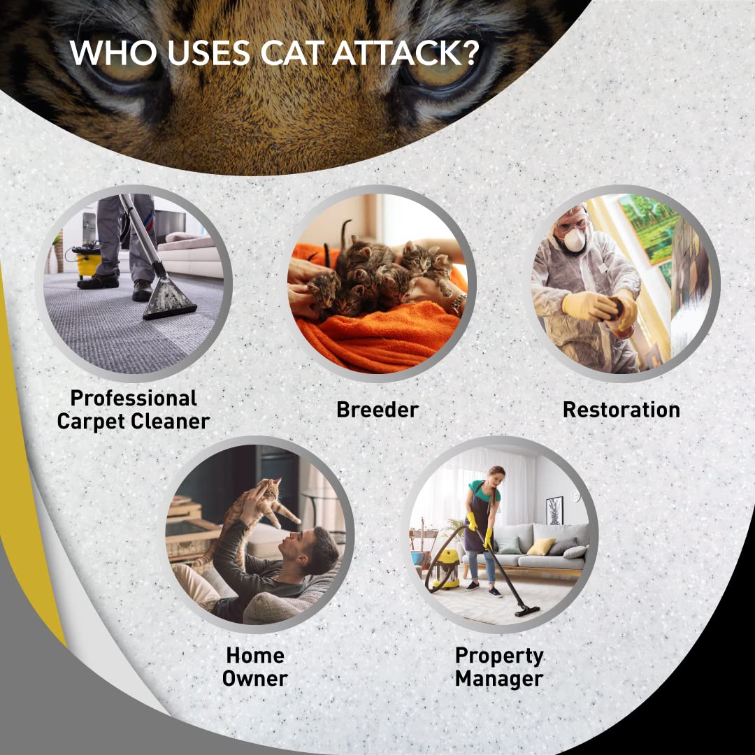 Odorcide Cat Attack applied on hard surfaces to remove odors