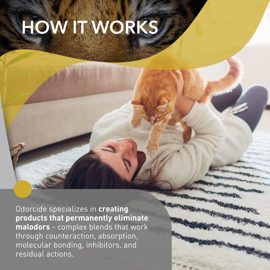 Odorcide Cat Attack is safe around pets and children after use.