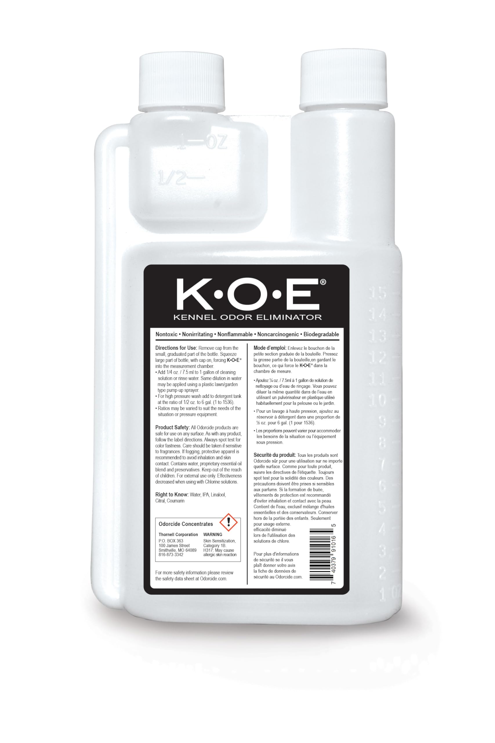 Odorcide K.O.E. apricot setup supports flexible cleaning routines