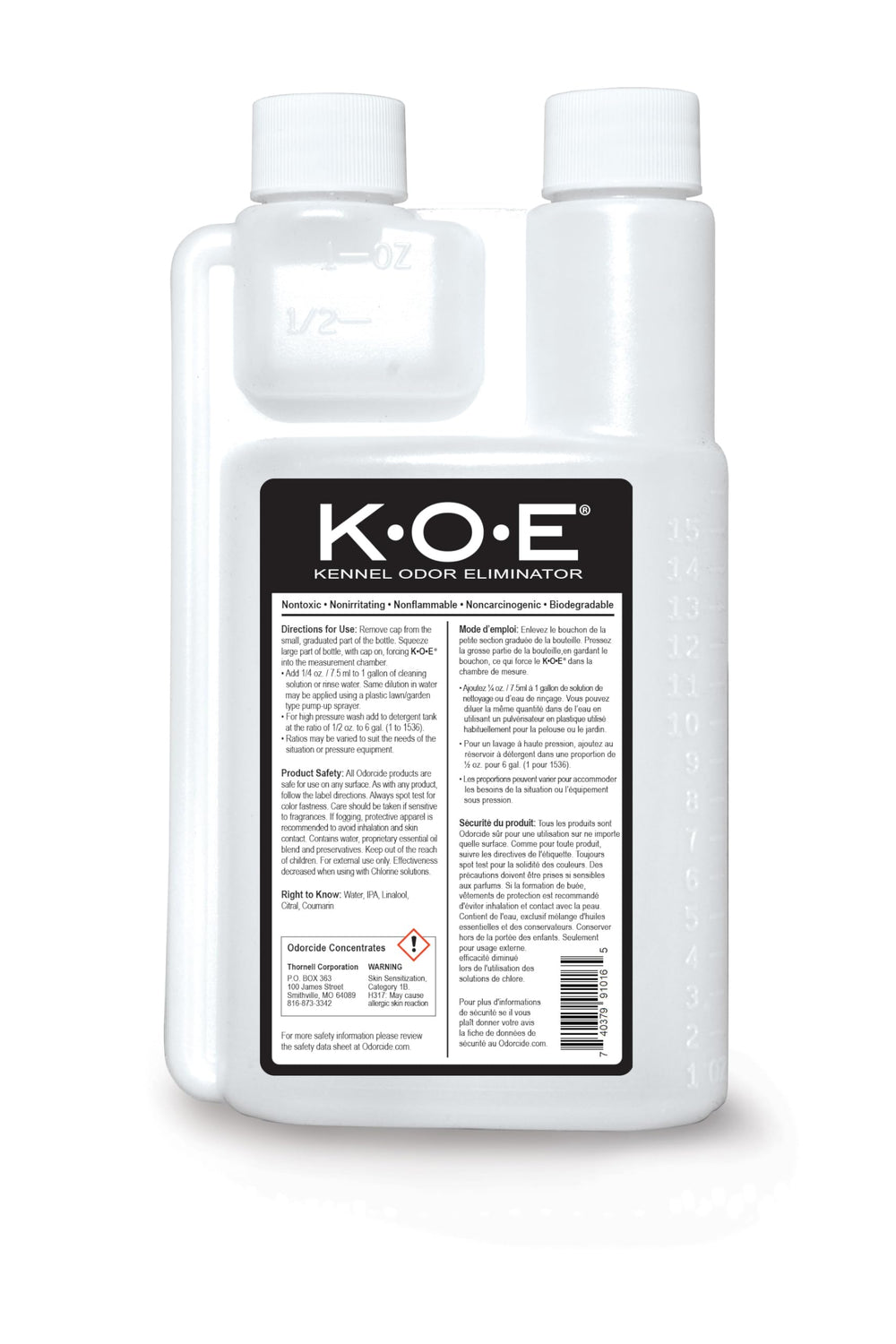 Odorcide K.O.E. apricot setup supports flexible cleaning routines