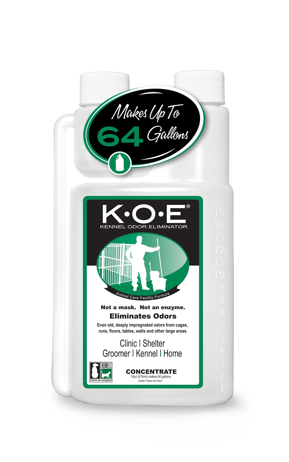 Odorcide K.O.E bottle pour for easy odor elimination in large areas