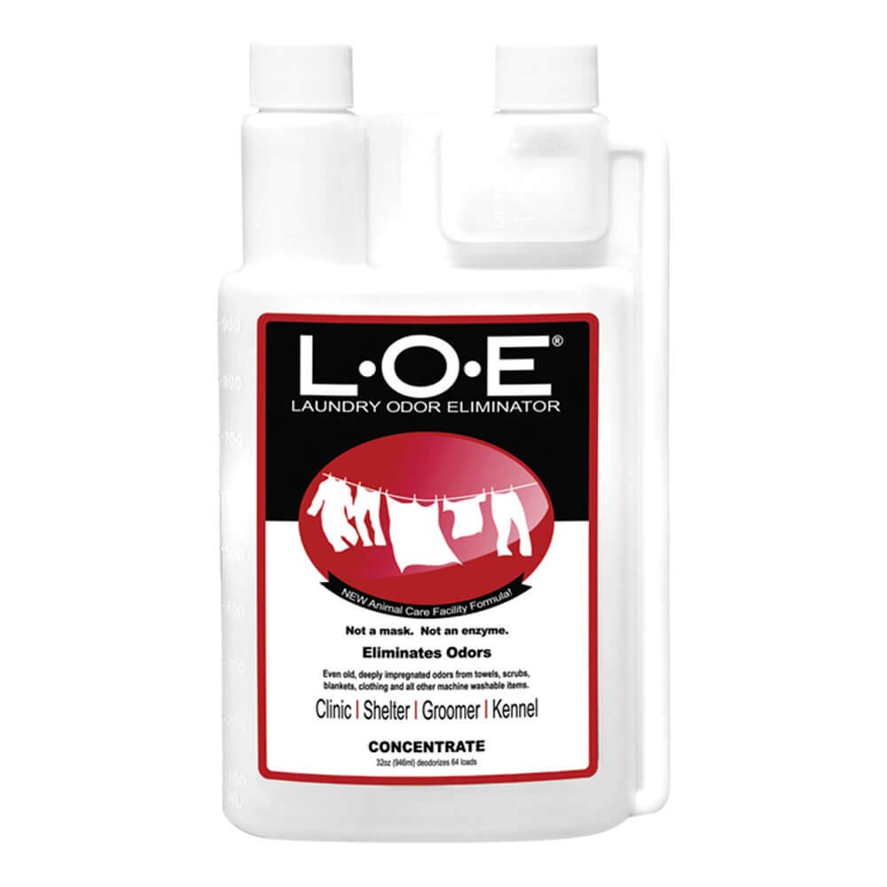 Odorcide bottle pour demonstrates quick odor-targeting for laundry loads.