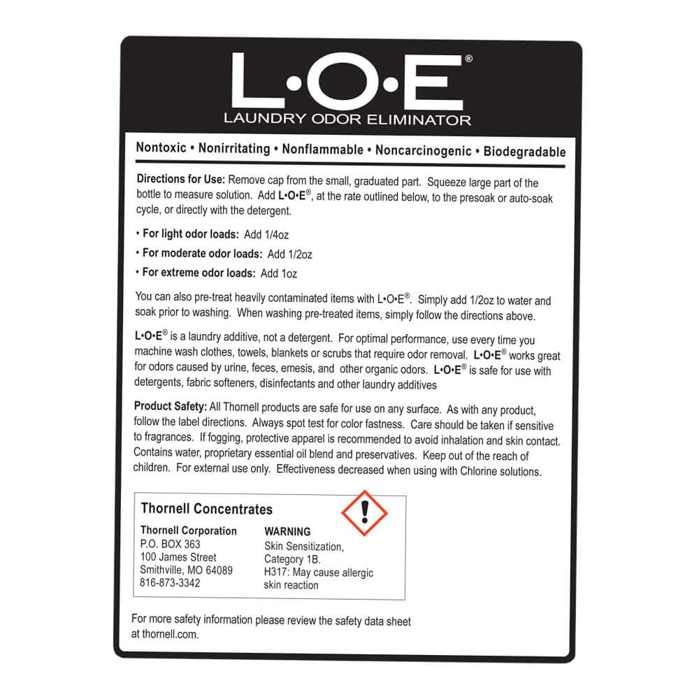 Odorcide label close-up highlights trusted odor control details for home laundry.