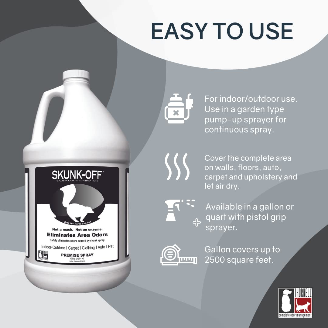 Odorcide Skunk Off lawn application outdoors to neutralize skunk odor