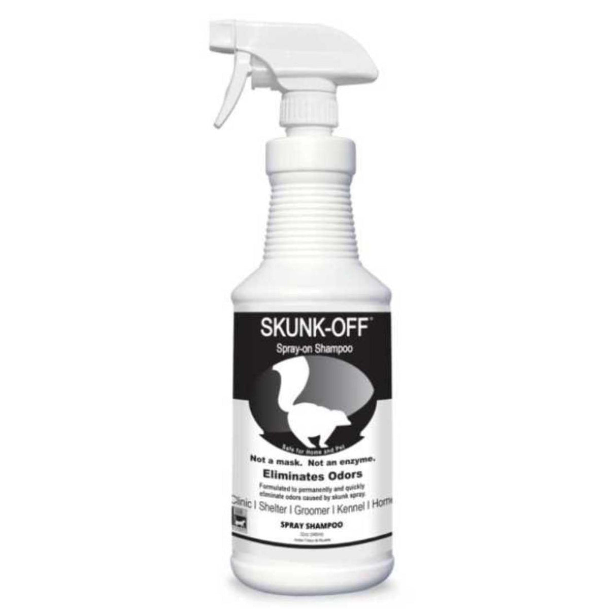 Odorcide Skunk-Off Shampoo Spray 32oz bottle front view for odor elimination.