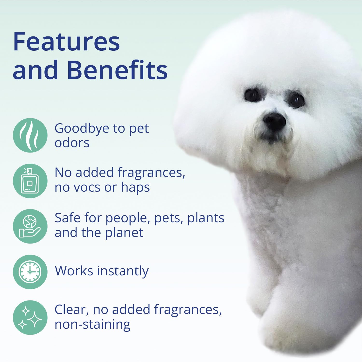 OdorXit penetrates carpet fibers to neutralize embedded odors.