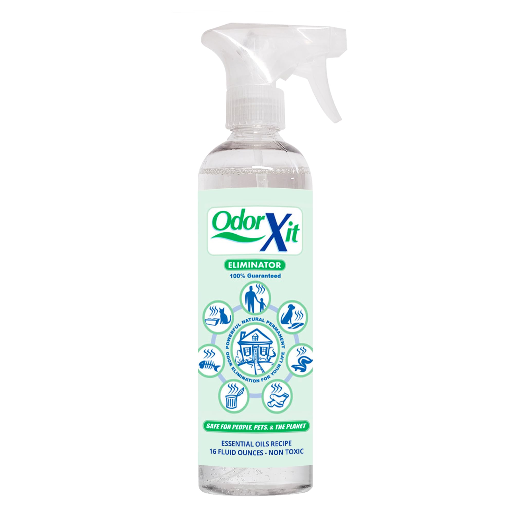 OdorXit spray bottle neutralizes pet urine odor at the source.