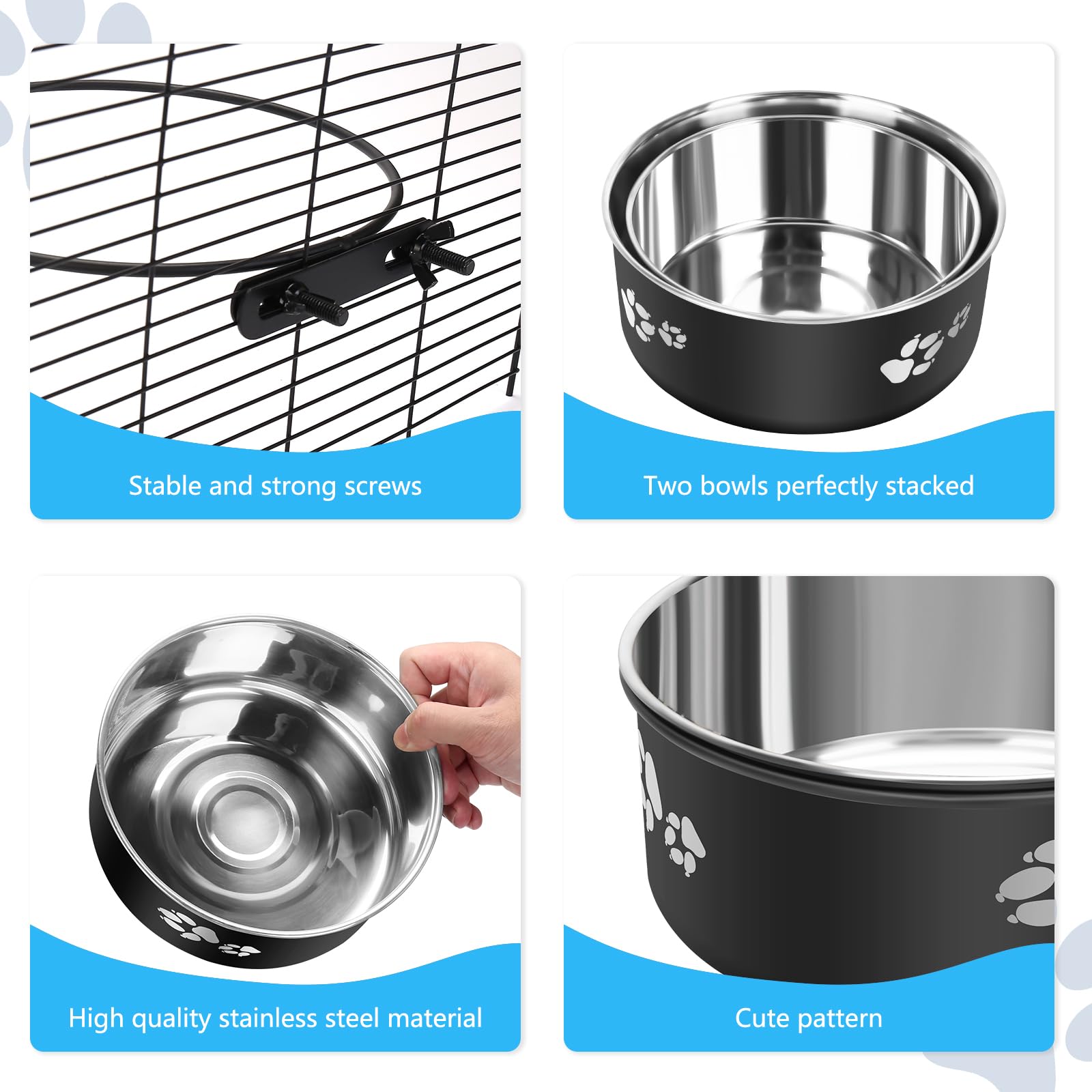 OFFKITSLY adjustable height ensures comfortable reach for small to medium pets.