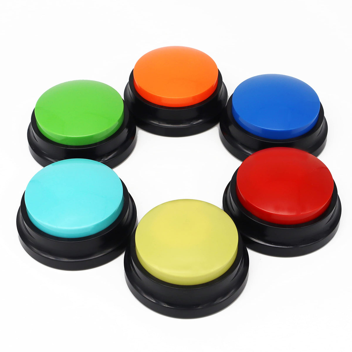 OFVENS voice recording button front view for pet training and communication.
