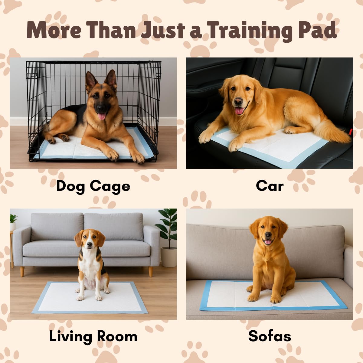 Oh Happy Pads crate liner use showing versatile placement at home