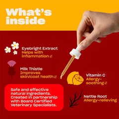 OH NORMAN! Stop Itching dropper for easy daily dosing in dogs.