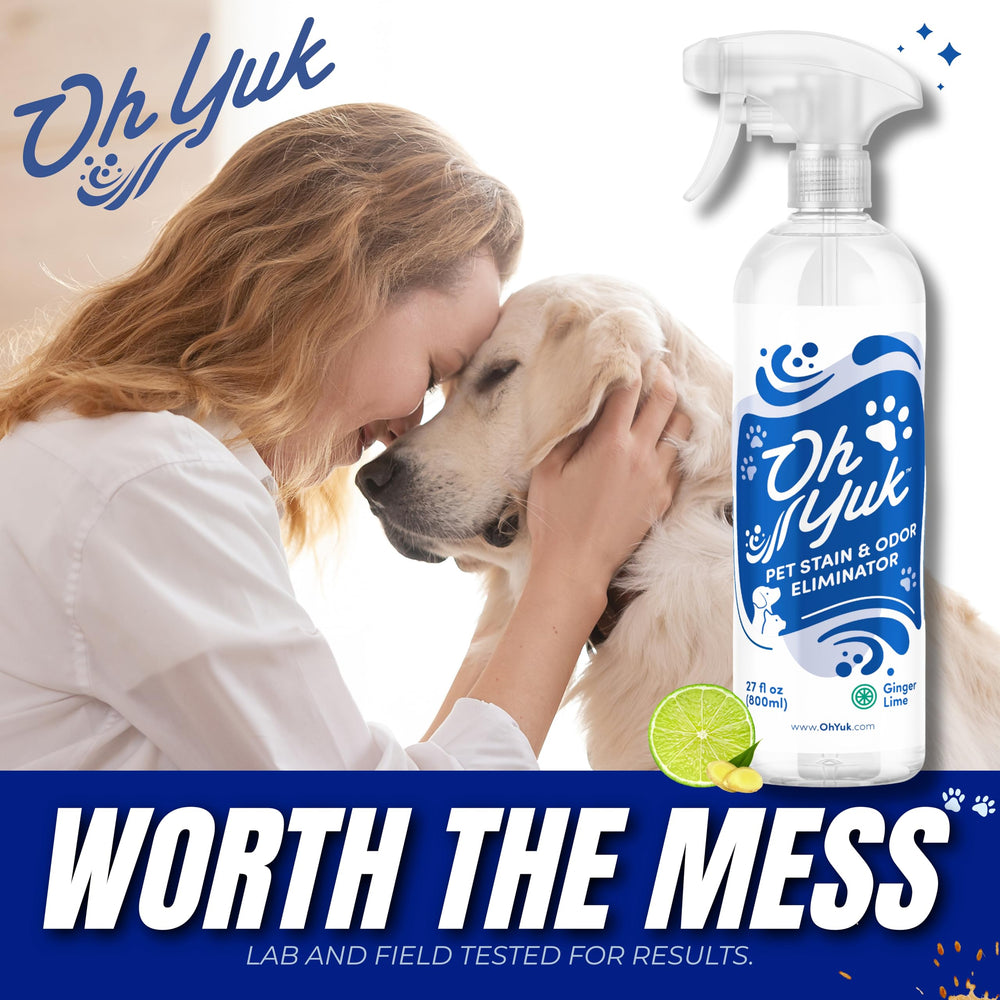 Oh Yuk Probiotics Sealed Hard-Floor Cleaning closeup shows safe use on sealed surfaces.