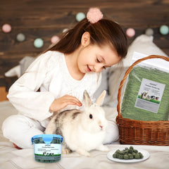 Ohcool Timothy hay cubes enabling cleaner feeding with less mess