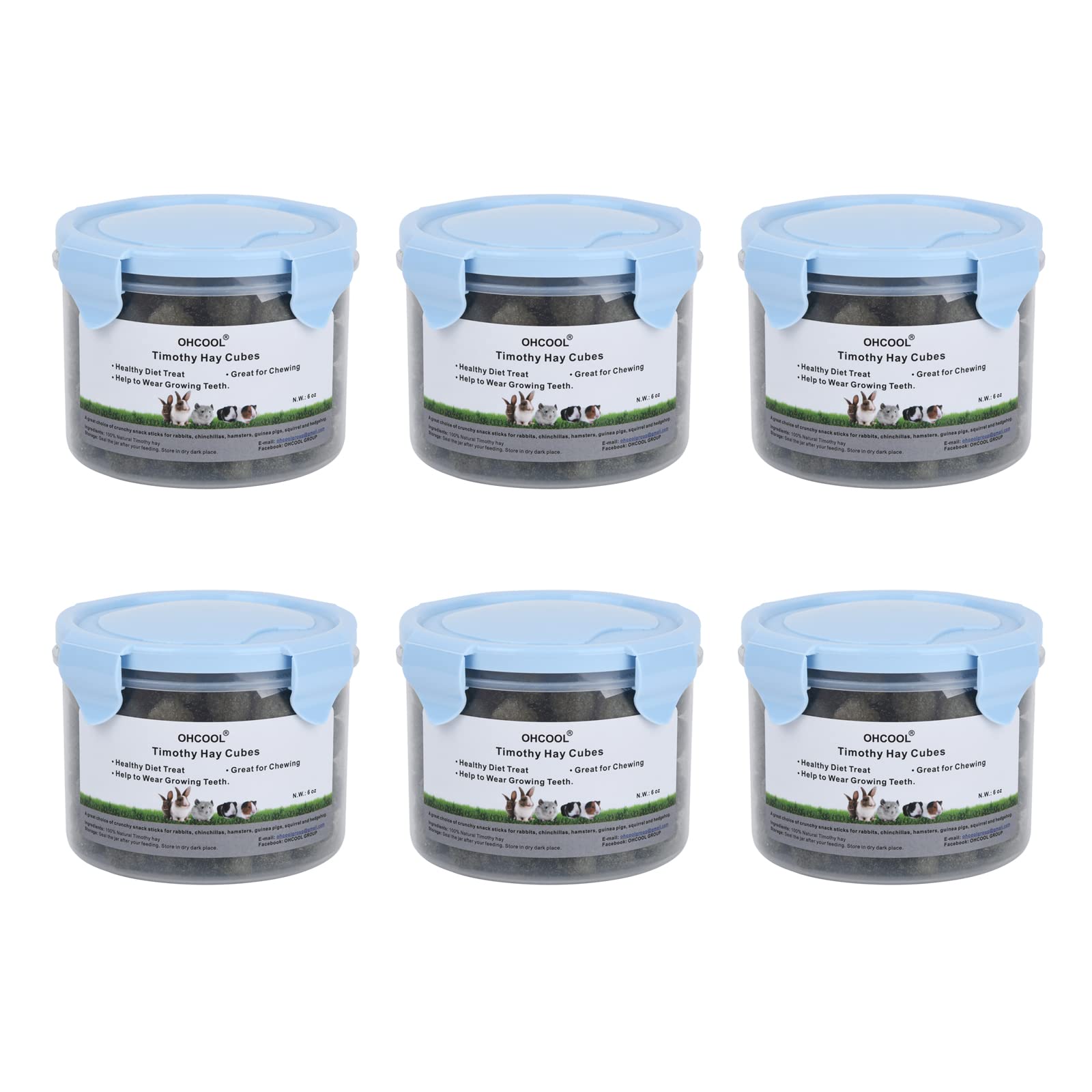 Ohcool Timothy hay cubes mini size fitting tiny mouths