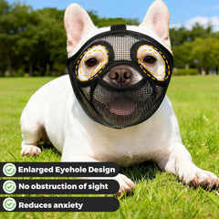 OHCOZZY breathable mesh muzzle keeps short-snouts cool and comfortable.