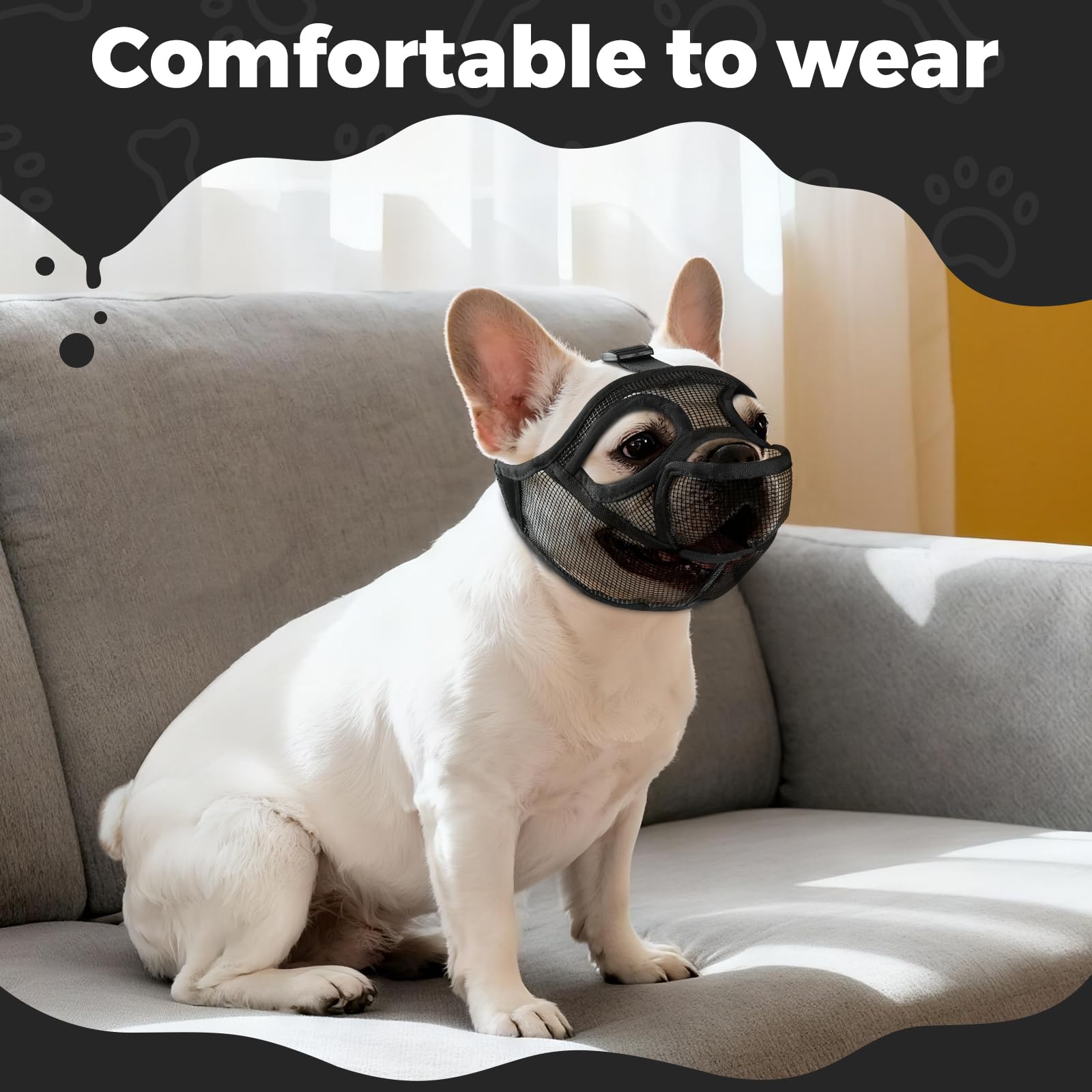 OHCOZZY muzzle accepts treats safely during vet visits or grooming.