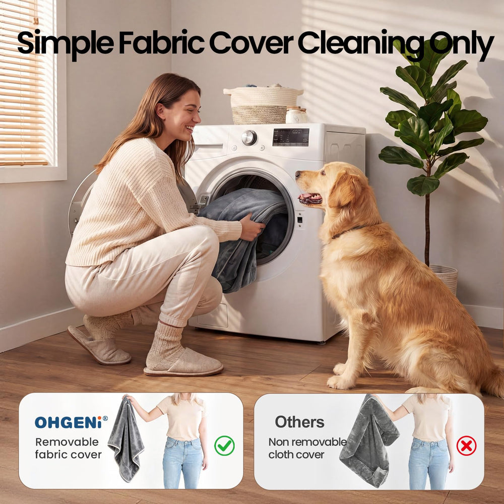 OhGeni waterproof liner protects the mattress from spills while keeping it dry.