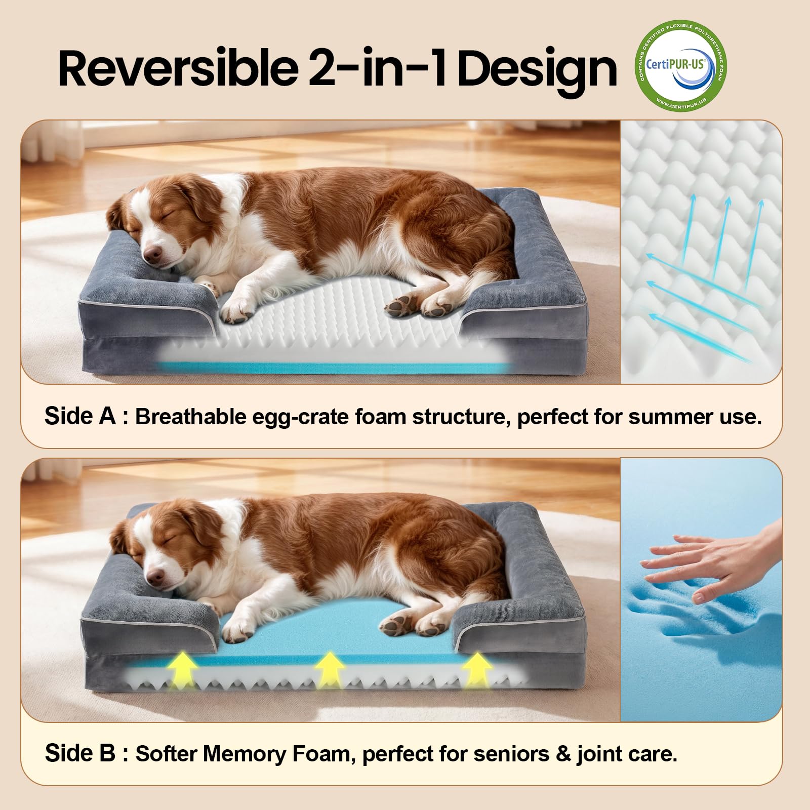 OhGeni plush sleep surface feels soft against noses and paws.