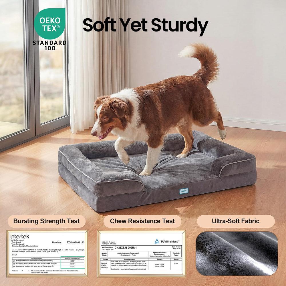 OhGeni removable, machine-washable cover keeps the bed fresh.