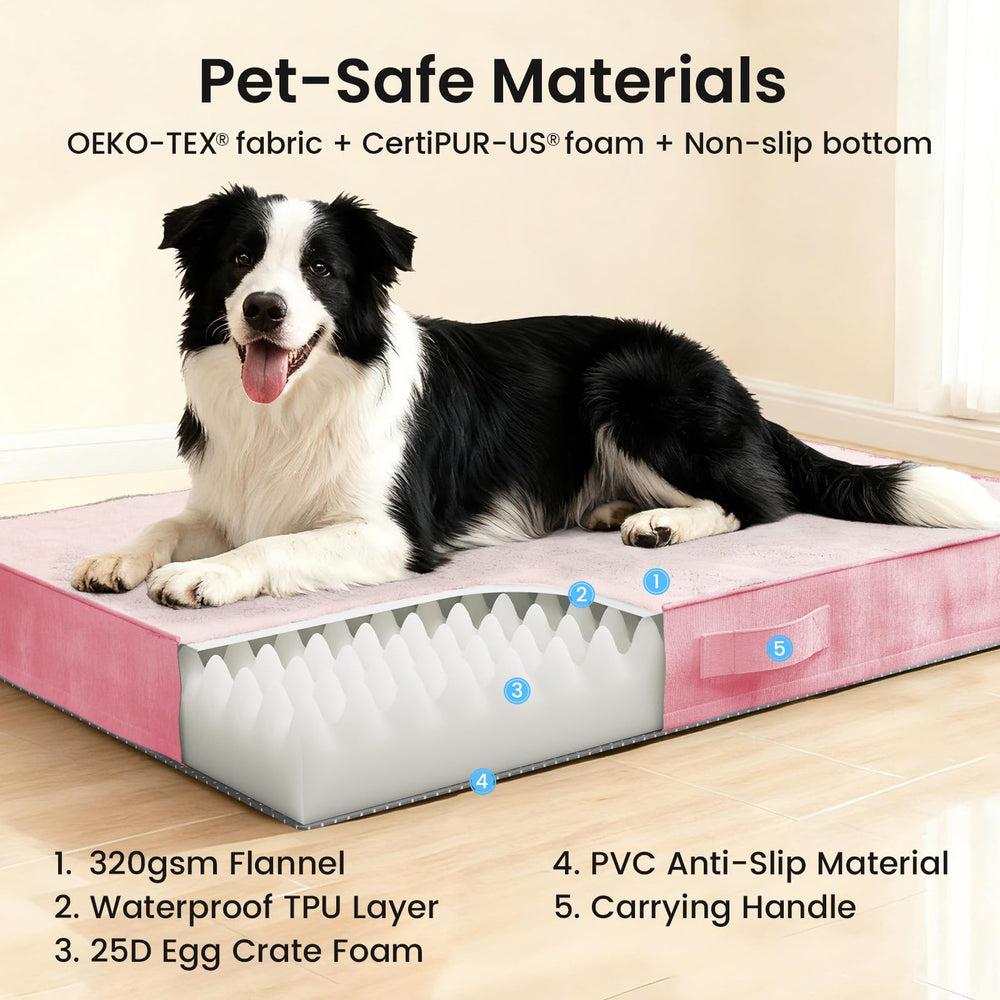 OhGeni full bed overview highlighting key features and dimensions.