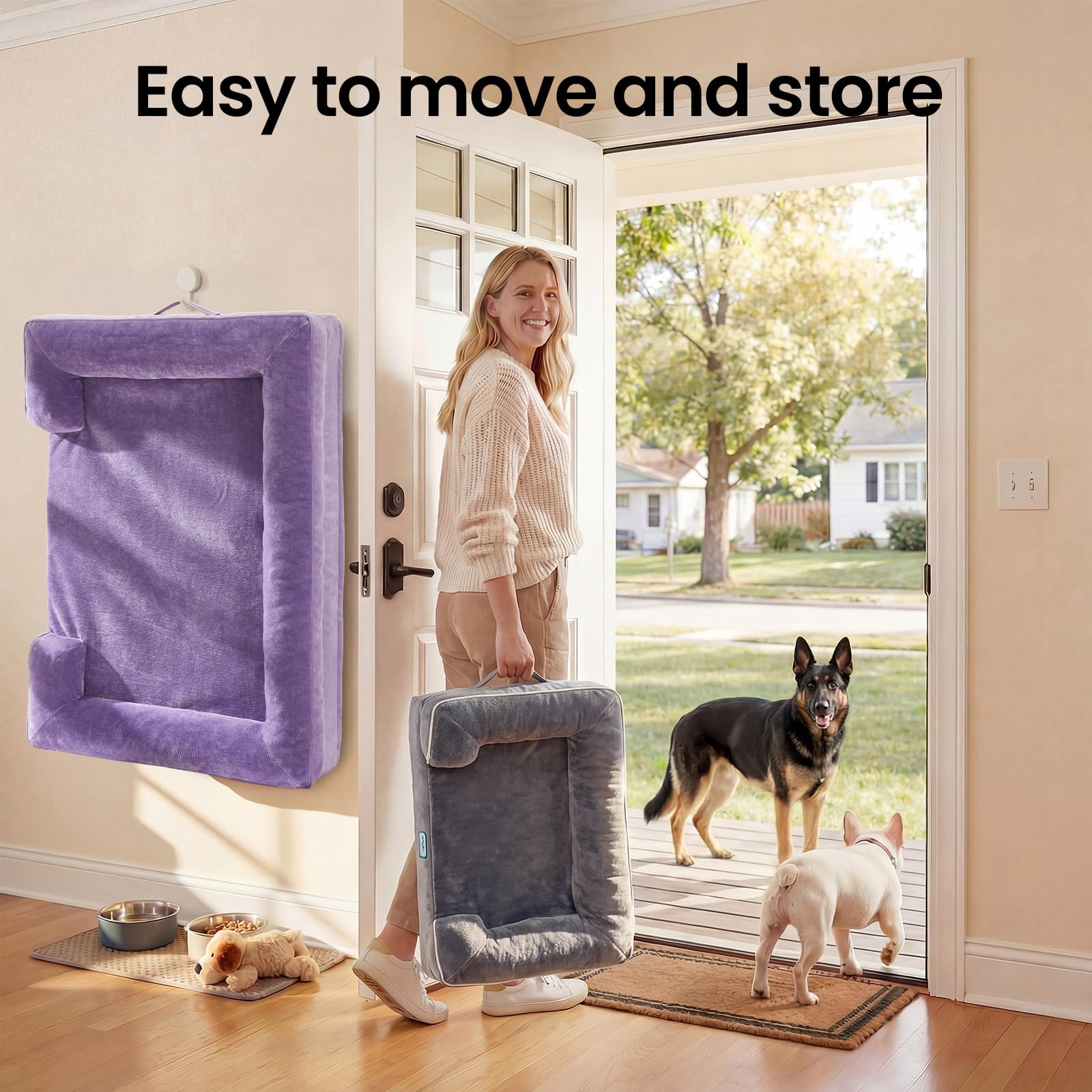 OhGeni non-slip bottom keeps the bed in place during visits.