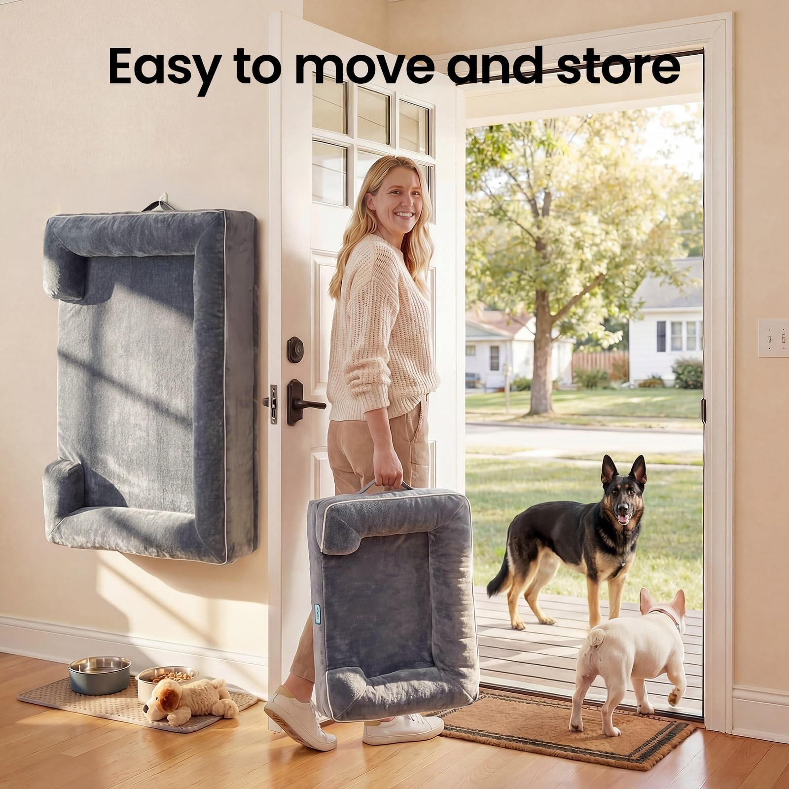 OhGeni Orthopedic Dog Bed Couch removable-cover easy-clean long-lasting durability.