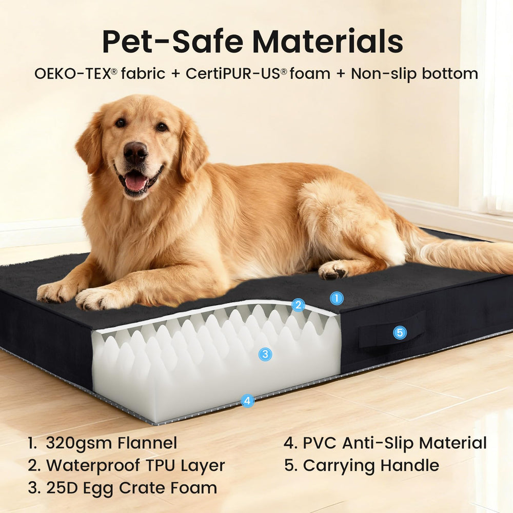 OhGeni 25D egg-crate foam core supports comfort.