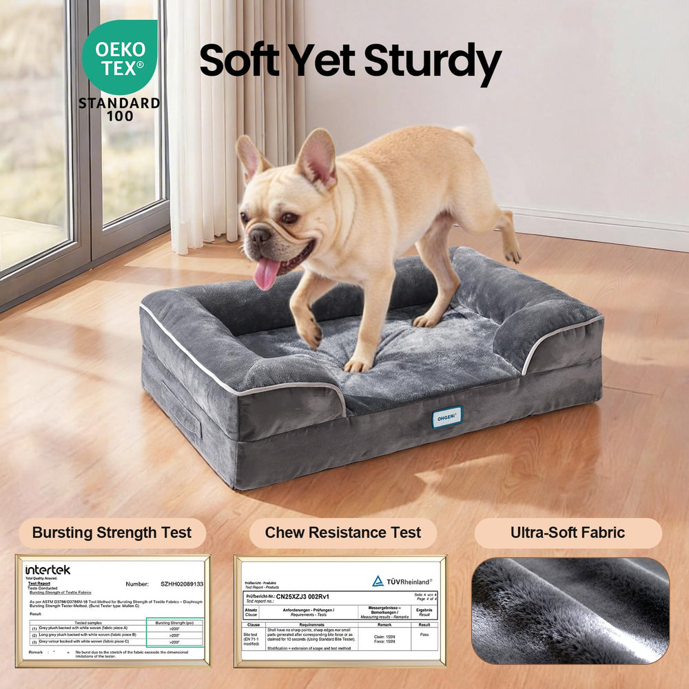OhGeni washable cover keeps the bed fresh.
