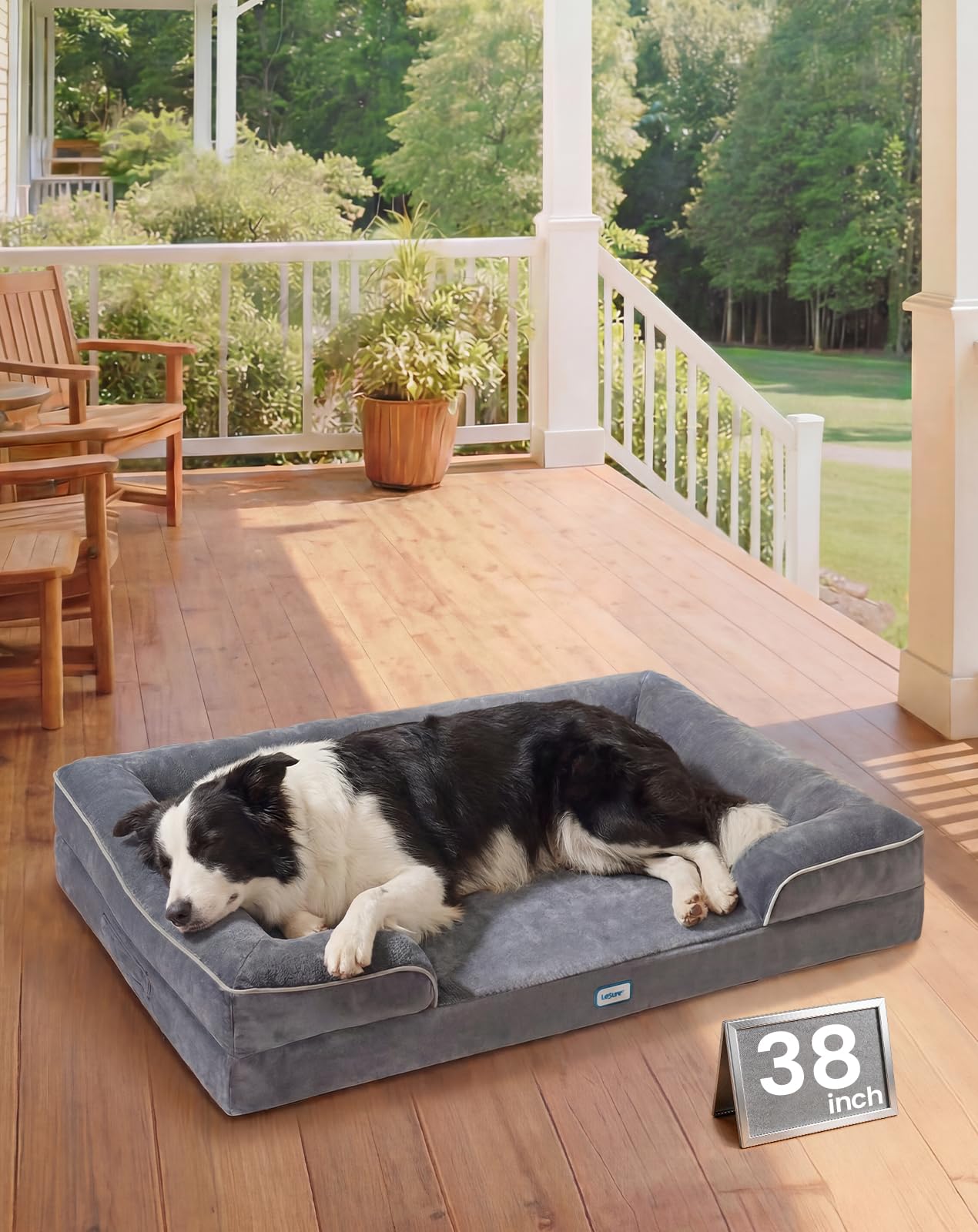 OhGeni orthopedic dog bed memory foam provides joint support for large dogs