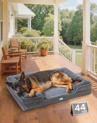 OhGeni orthopedic dog bed memory foam offers joint support and luxurious comfort.