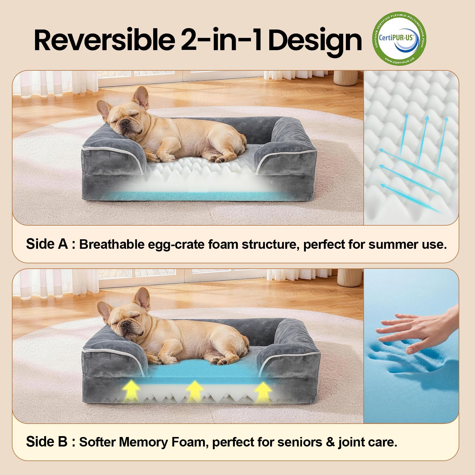 OhGeni removable waterproof cover for easy cleaning.