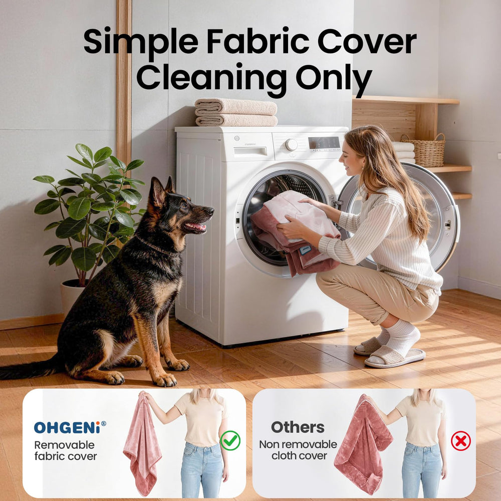 Waterproof liner and water-resistant sides protect OhGeni bed against spills