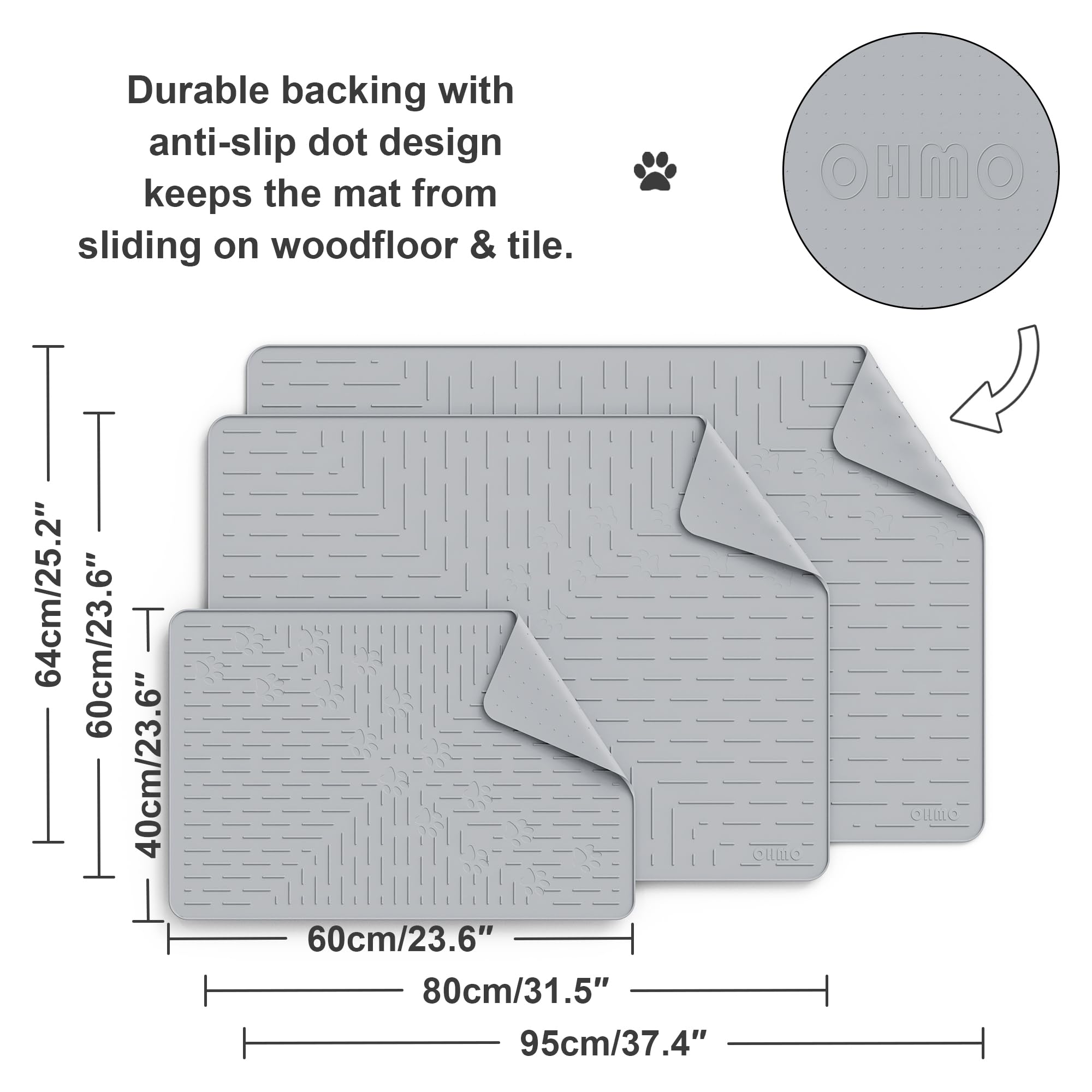 OHMO cat litter mat ash-grey finish blends with décor