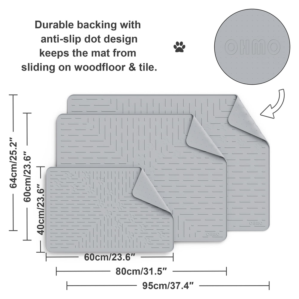 OHMO cat litter mat ash-grey finish blends with décor