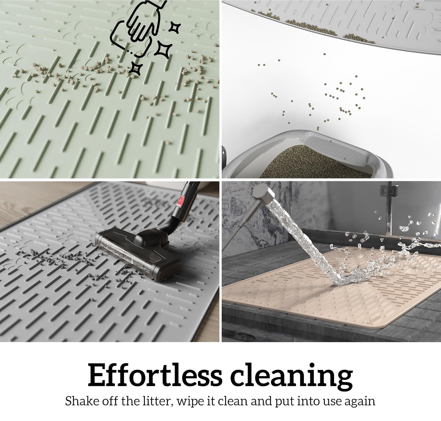 OHMO cat litter mat floor-protection reduces mess around box