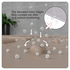 OHMO Cat Litter Mat Large beige silicone texture close-up