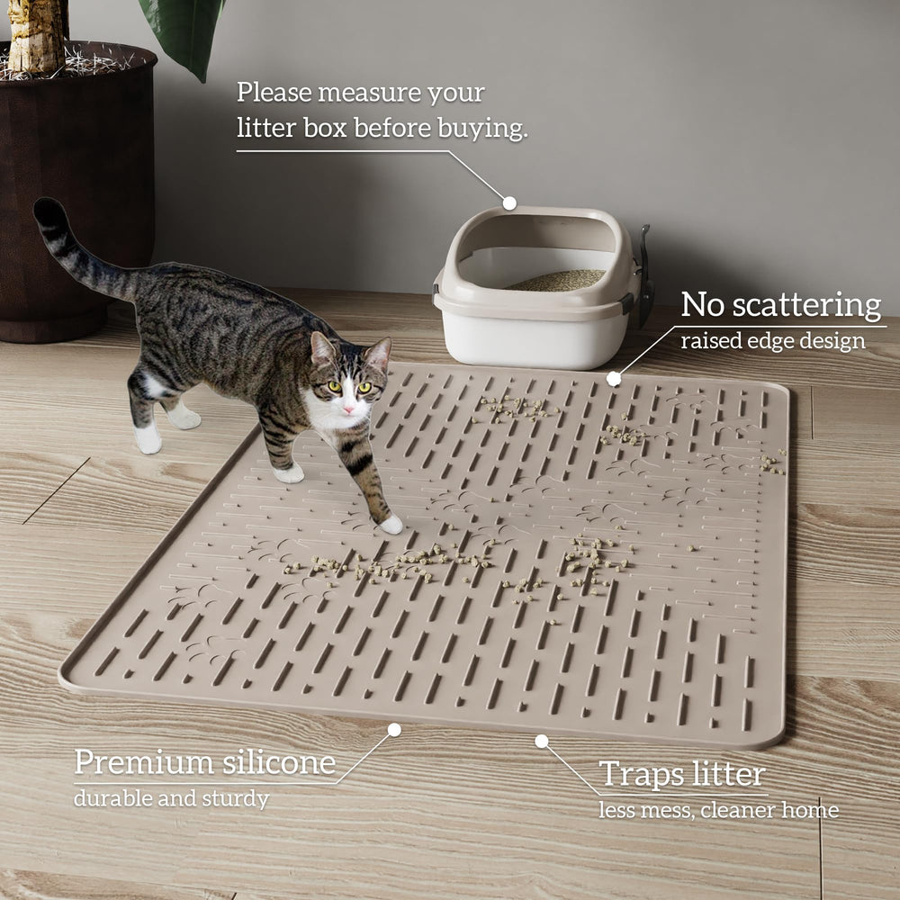OHMO cat litter mat soft-touch finish ensures comfortable handling during cleaning