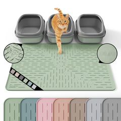 OHMO XXL cat litter mat front view providing wide coverage to reduce tracking.
